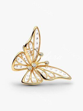 Oversized Butterfly Openwork Charm